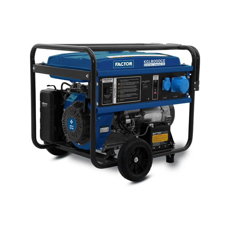 Factor KGL8000CE 8,1 KVA İpli- Marşlı Monofaze Jeneratör