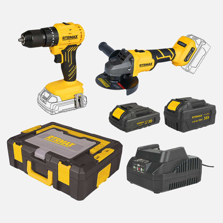 Akülü Matkap Set 2'li Set RTRMax RTSSET01 S-Lion Smart Serisi 20V